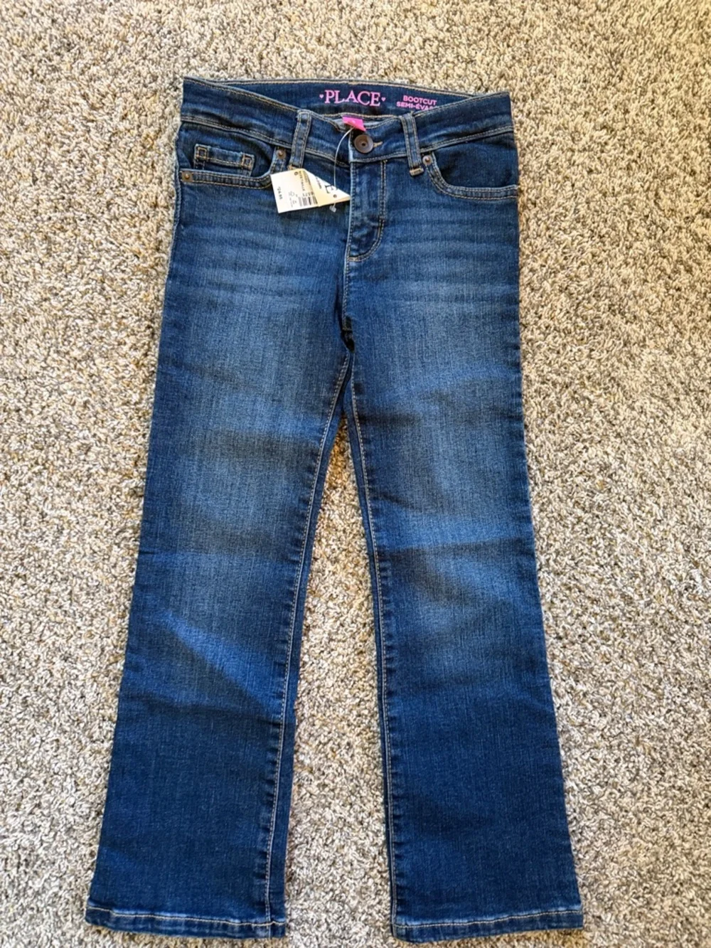 NWT The Children's Place Dark Blue Bootcut Jeans Girls size 6